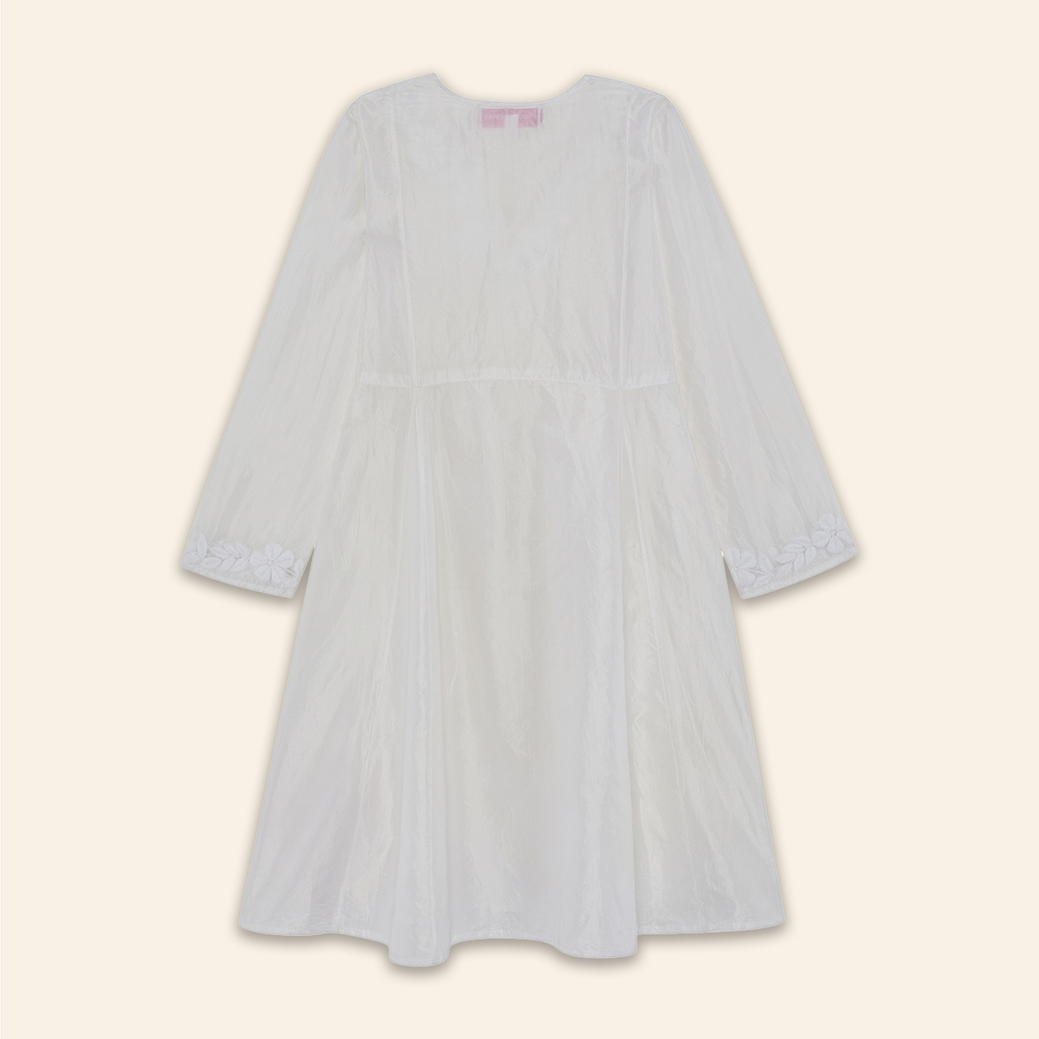 Kids Embroidered Dress White