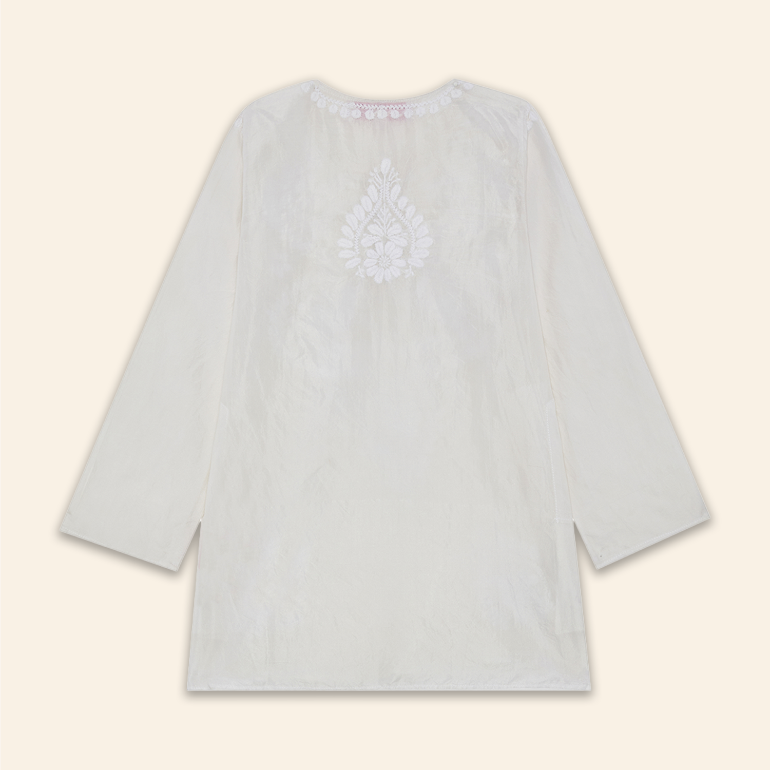 Kids Embroidered Kurta White