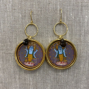Gold-Plated Charm Earrings Large I