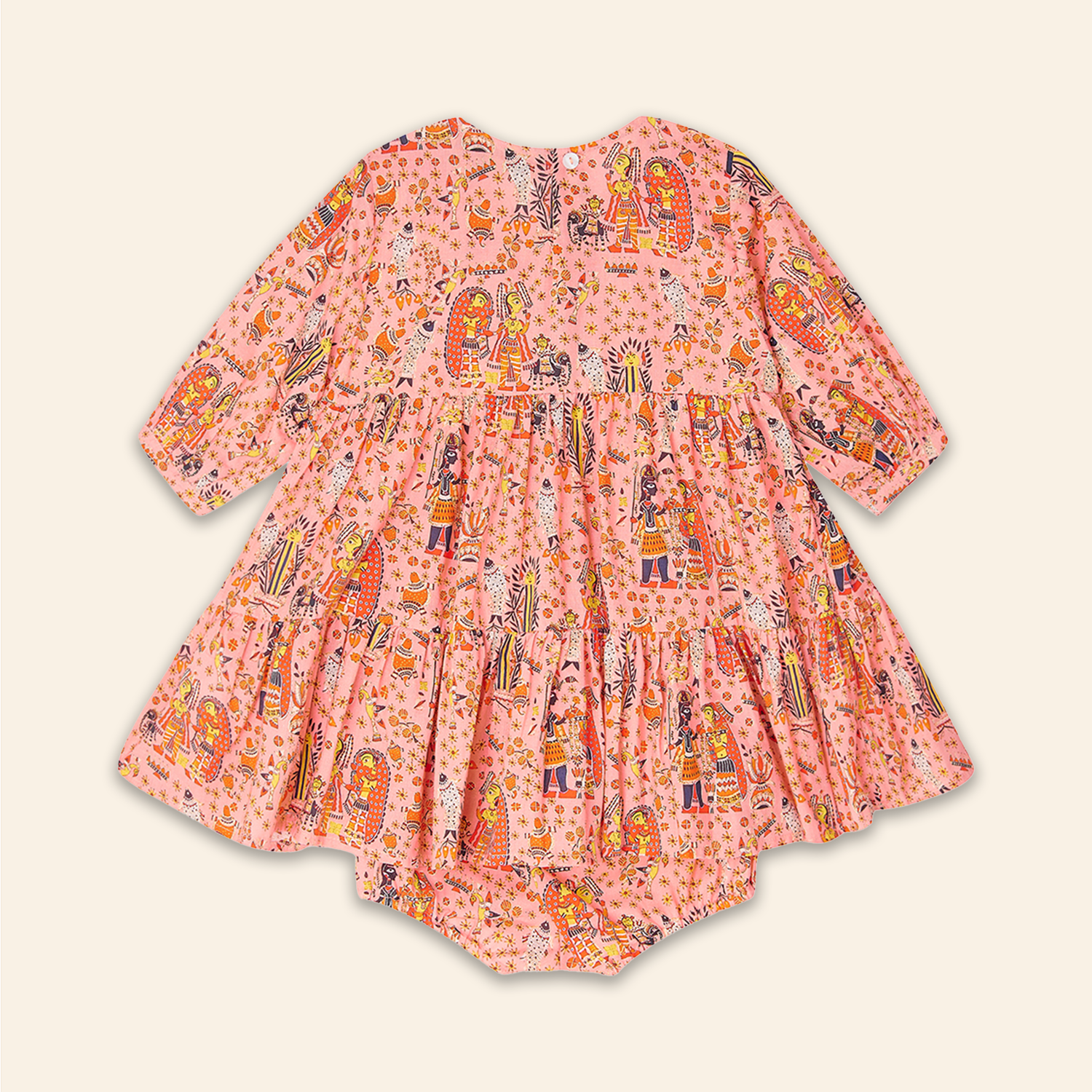 Kids Fran Dress Bihar Blessing Peach