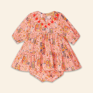 Kids Fran Dress Bihar Blessing Peach