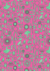 Kids Aryo Shirt Hieroglyph Fuchsia