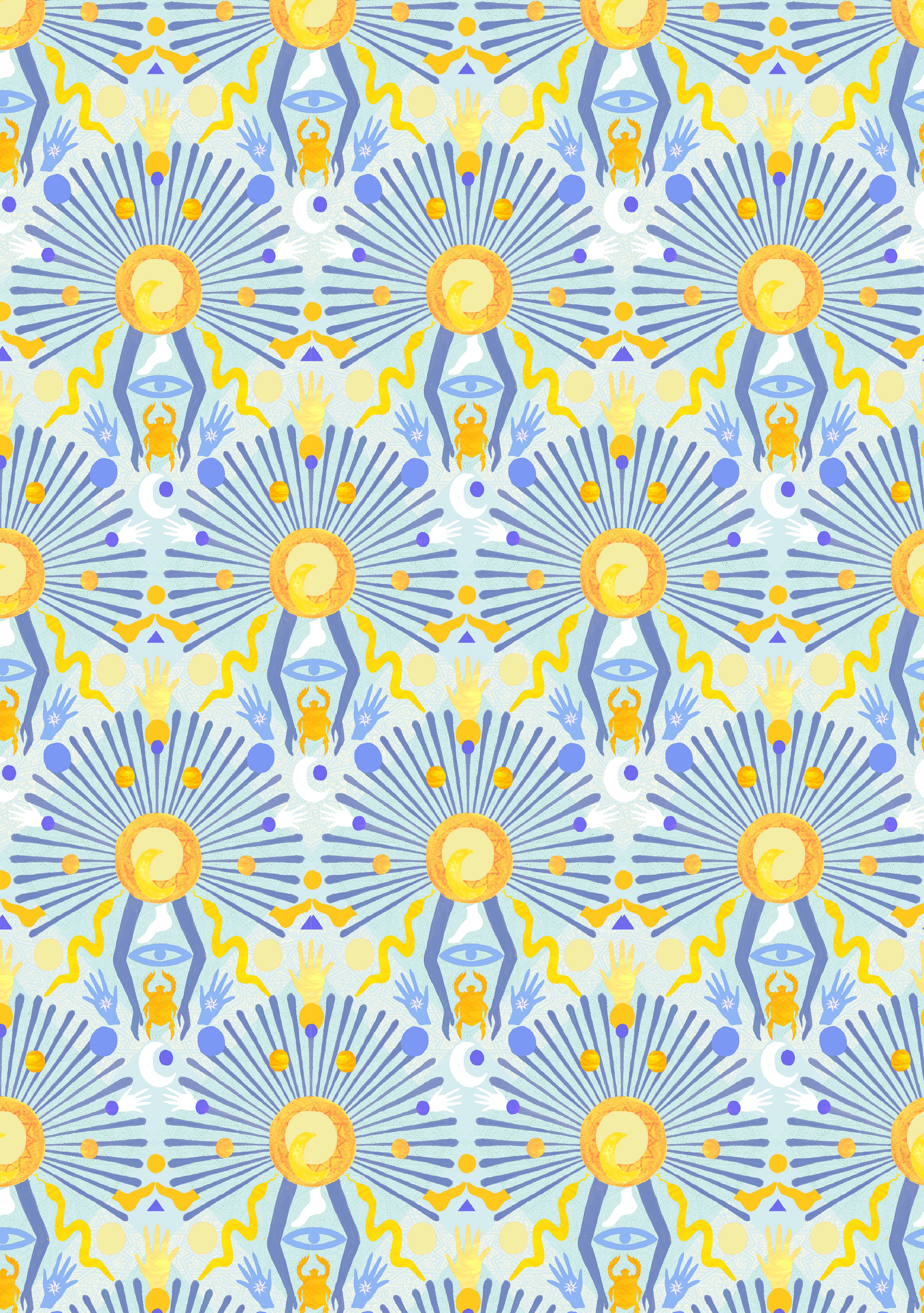 Kids Mia Dress Sunburst Blue
