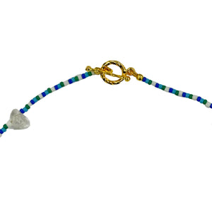 Rock Crystal Marine Beaded Necklace