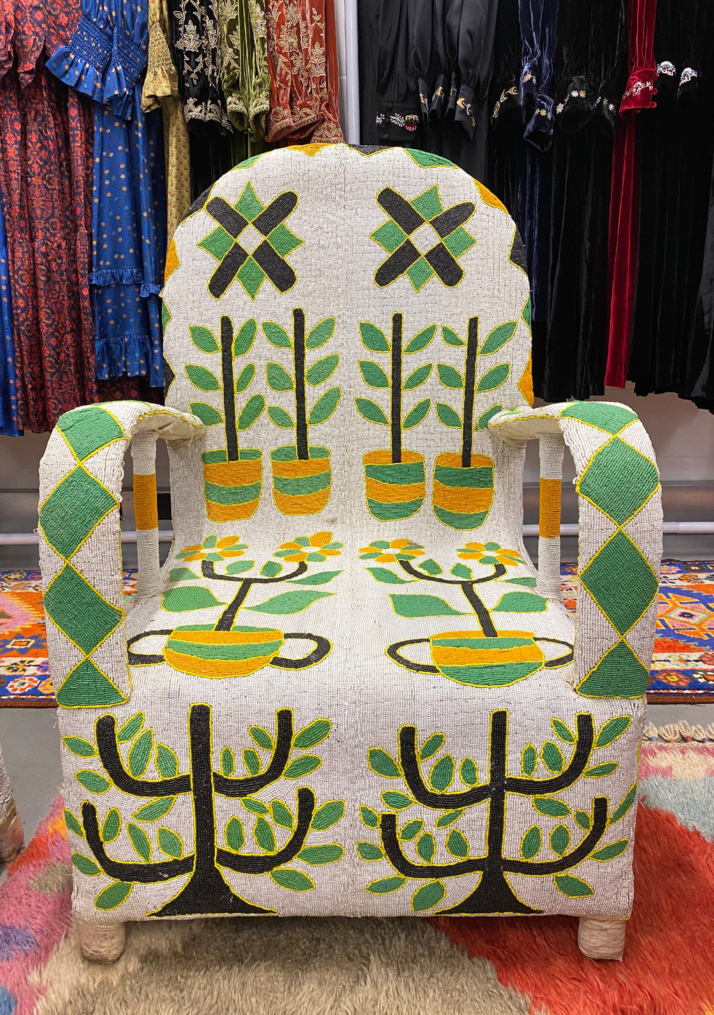 Beaded Yoruba Chair VI