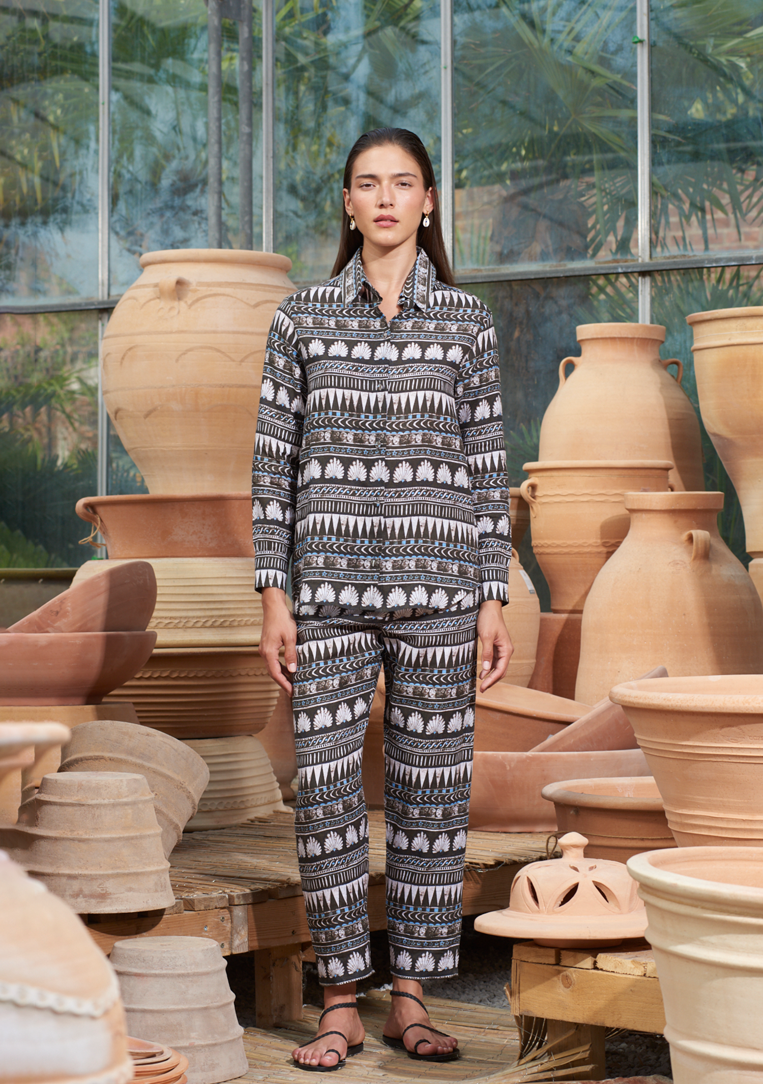 Fern Shirt Amphora Cocoa