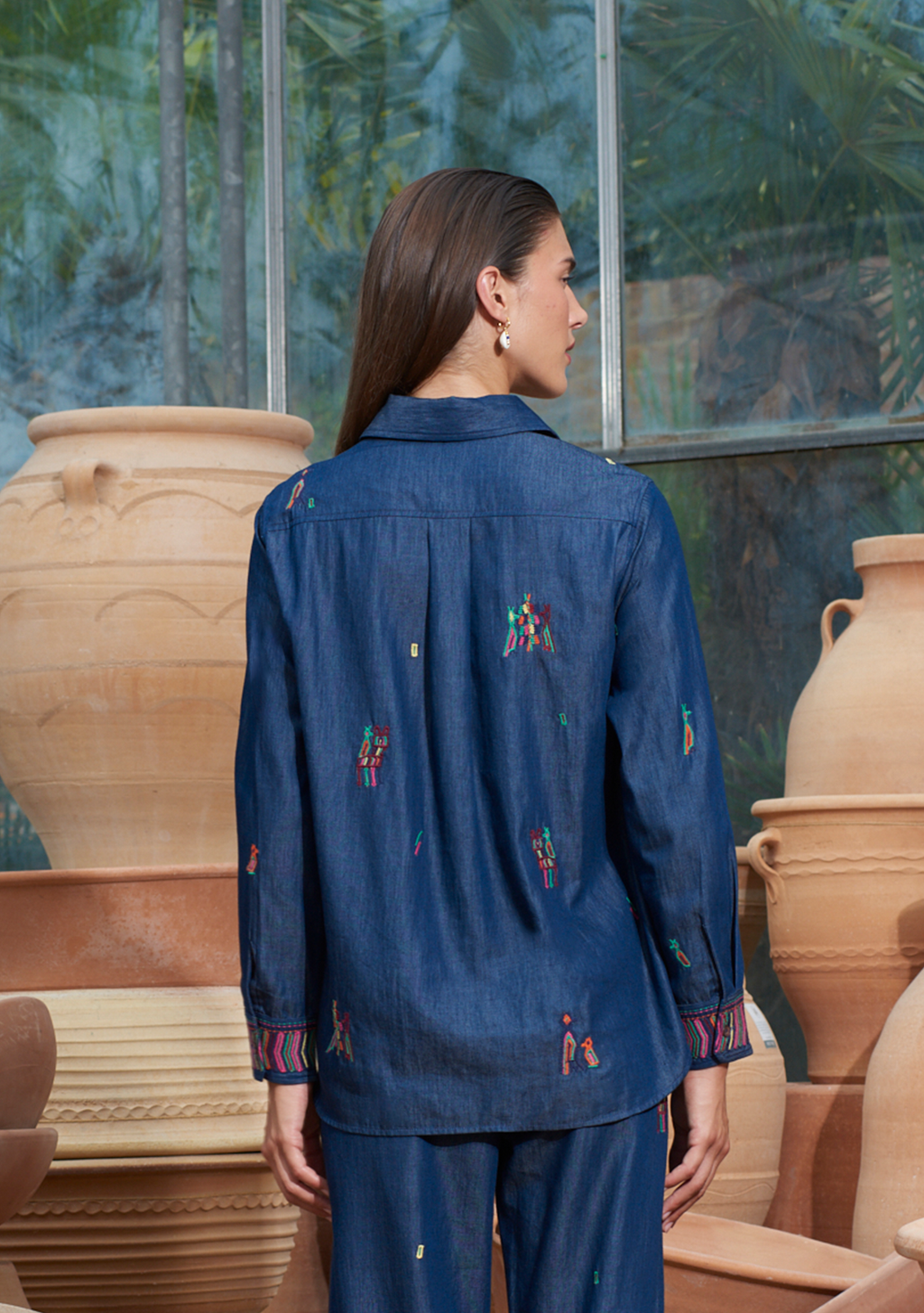 Fern Shirt with Folktale Embroidery