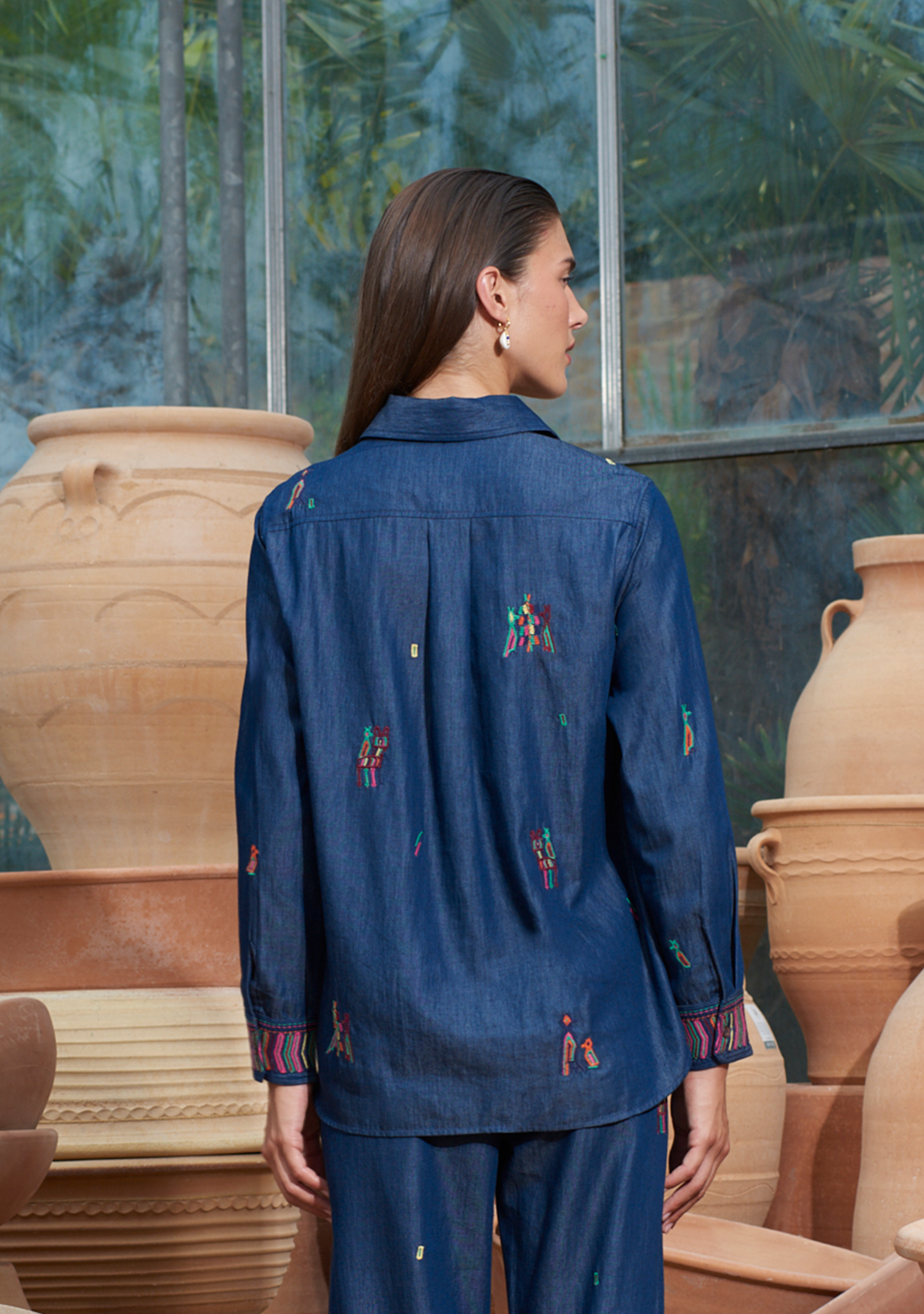 Fern Shirt with Folktale Embroidery