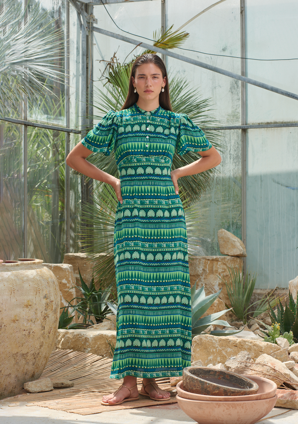 Lila Dress Amphora Emerald