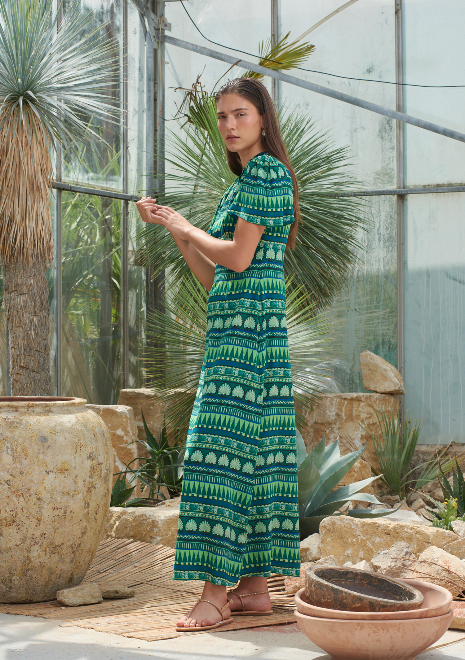 Lila Dress Amphora Emerald