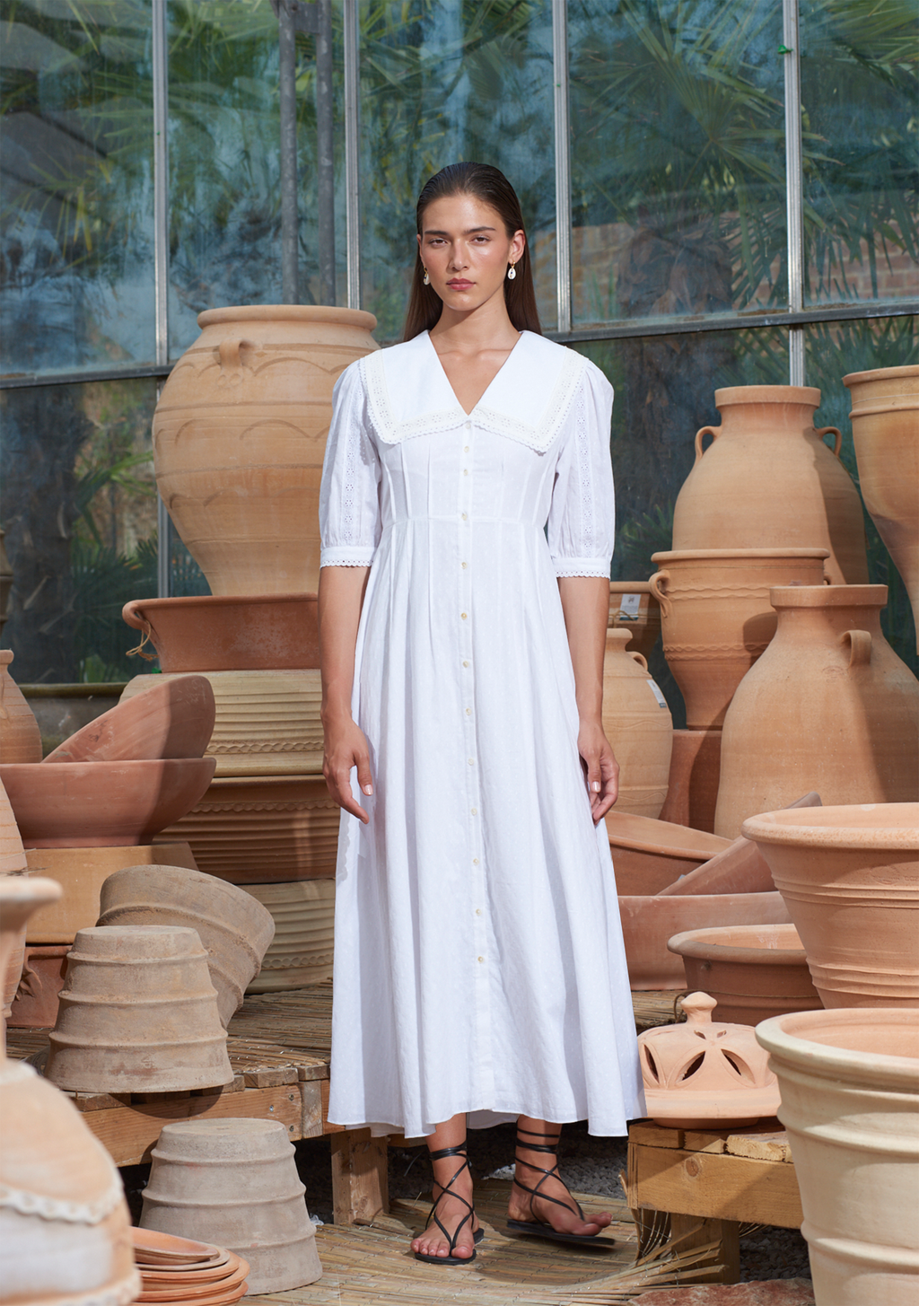 Thea Dress White