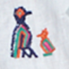 Rika Shorts White with Folktale Embroidery