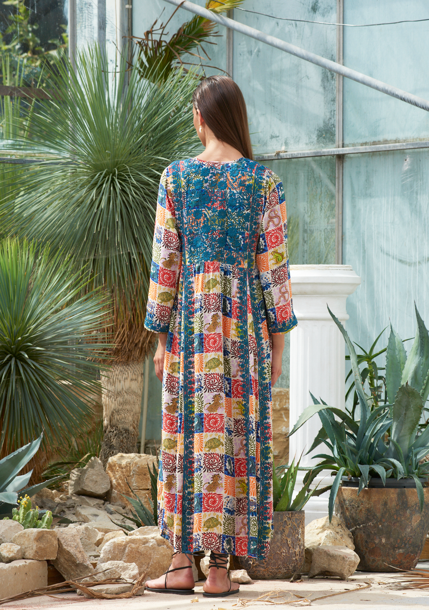 Silk Embroidered Dress Wild Tapestry