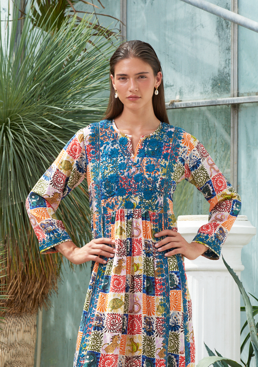 Silk Embroidered Dress Wild Tapestry