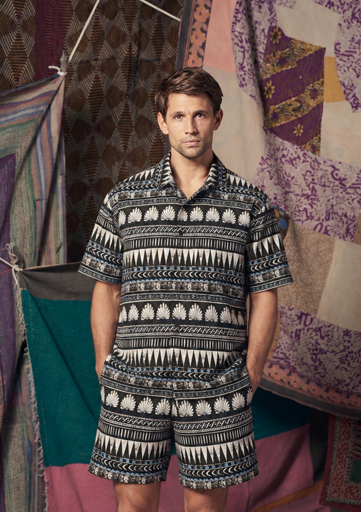 Mens Zand Shirt Amphora Cocoa