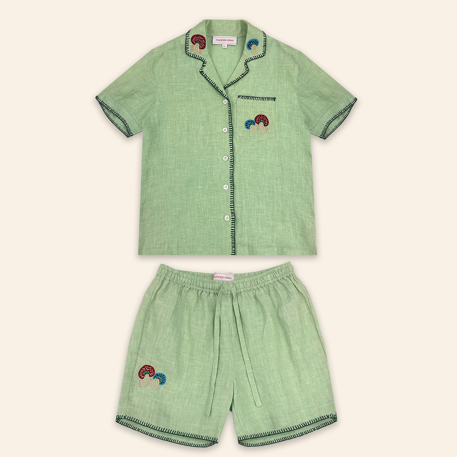 Kids Zand Shirt and Dara Shorts Jade