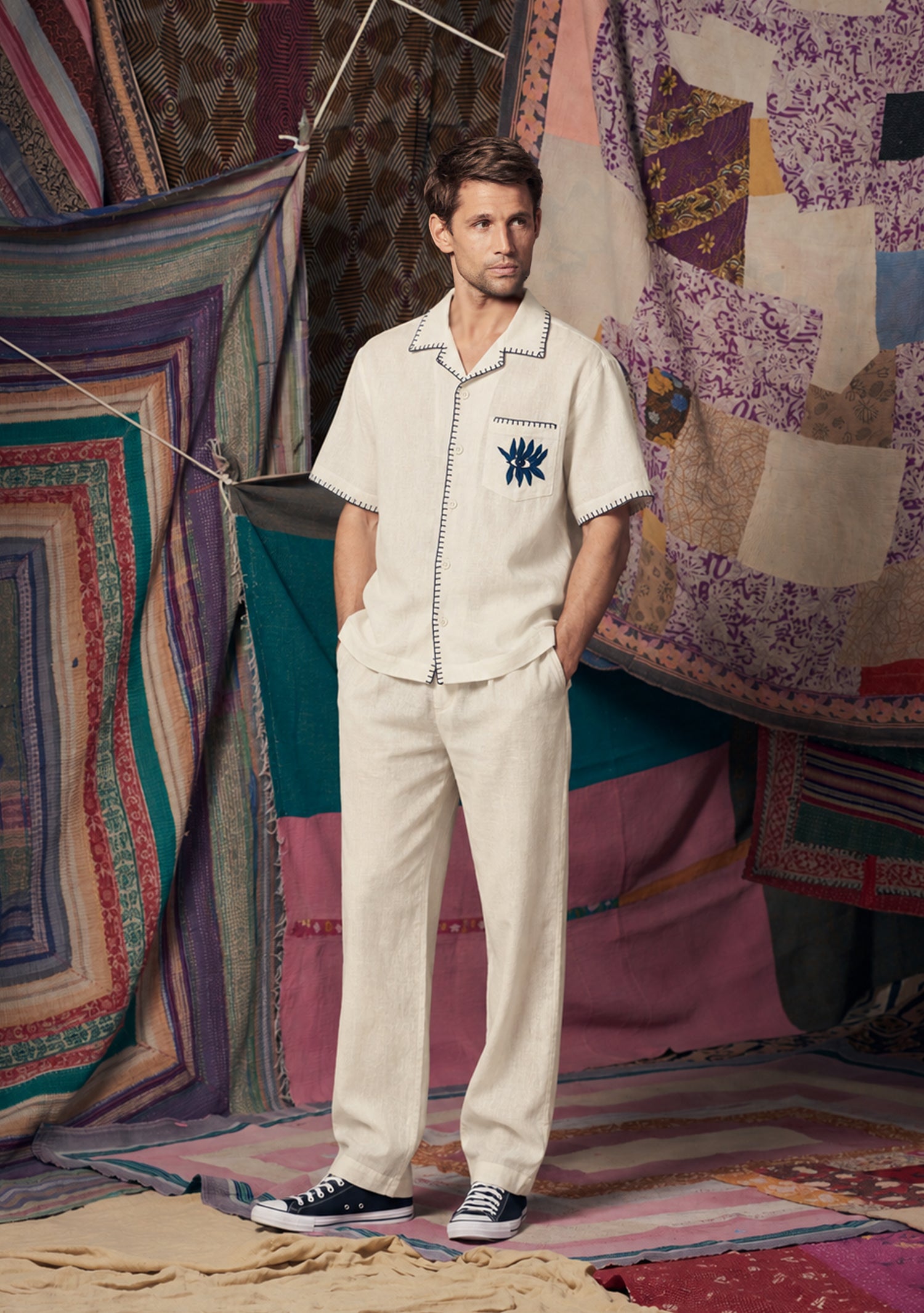 Mens Pablo Pants Cream