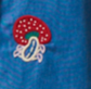 Fern Shirt with Mushroom Embroidery