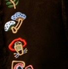 Mimi Gilet Chocolate Suede with Mushroom Embroidery