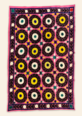 Uzbek Suzani Fabric Panel X