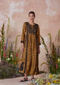 Silk Embroidered Dress Bengal Tiger