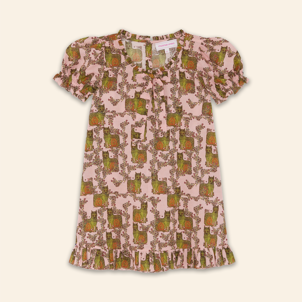 Kids Bella Dress Wild Cat Pink