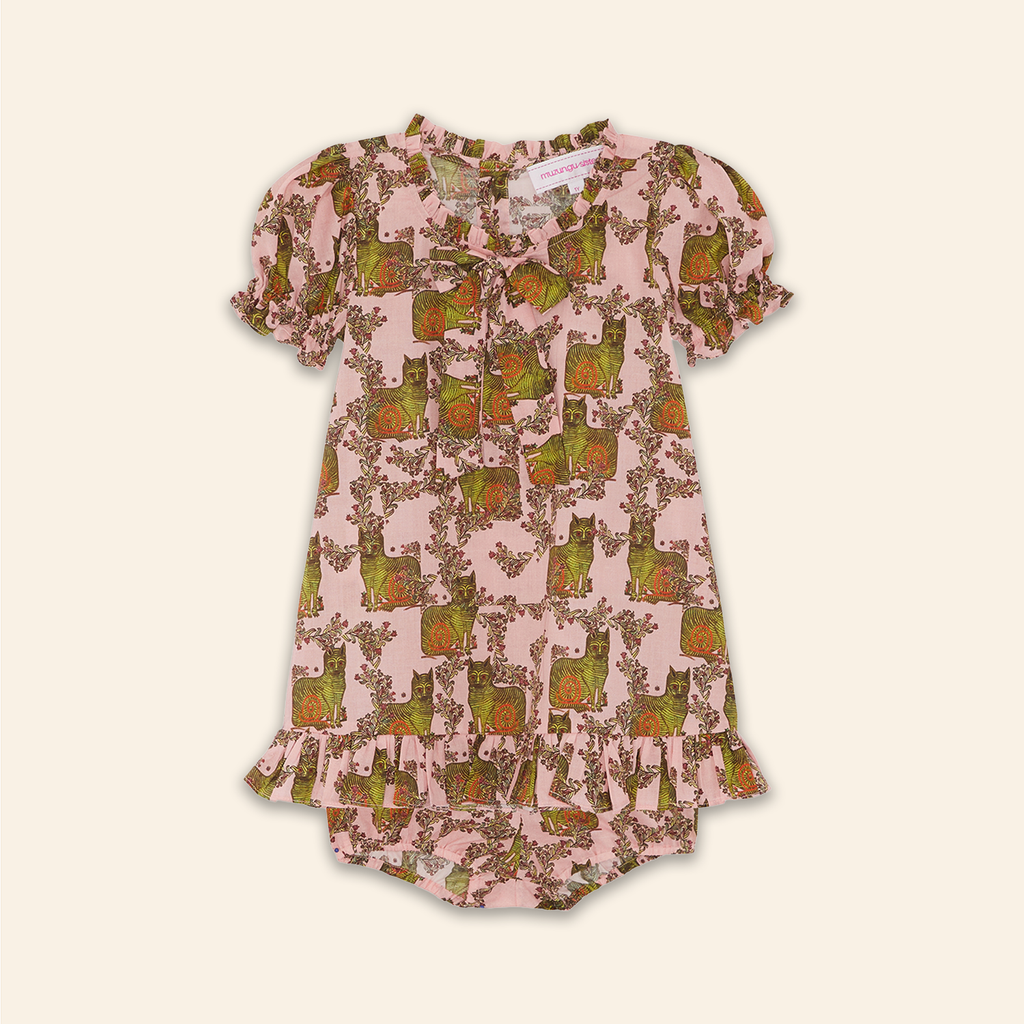 Kids Bella Dress Wild Cat Pink
