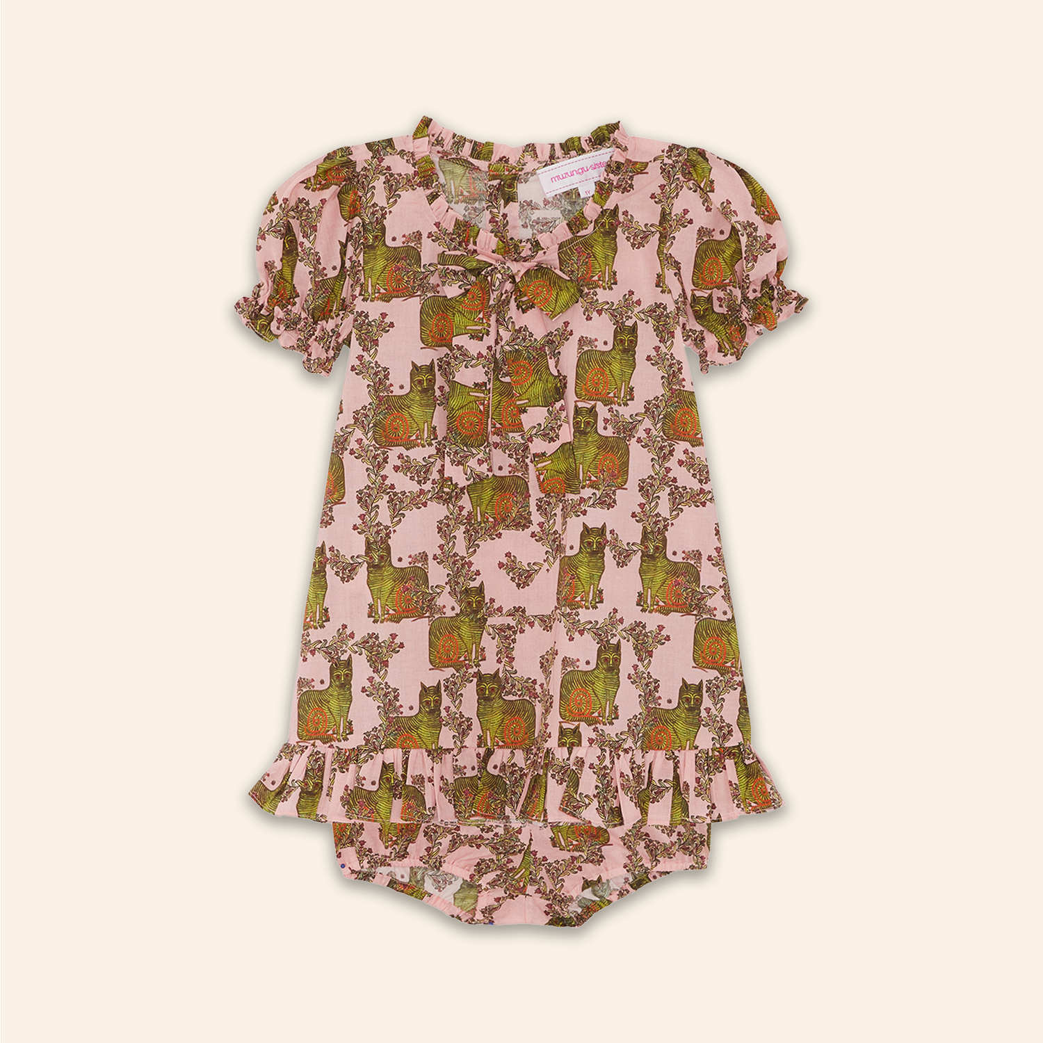Kids Bella Dress Wild Cat Pink