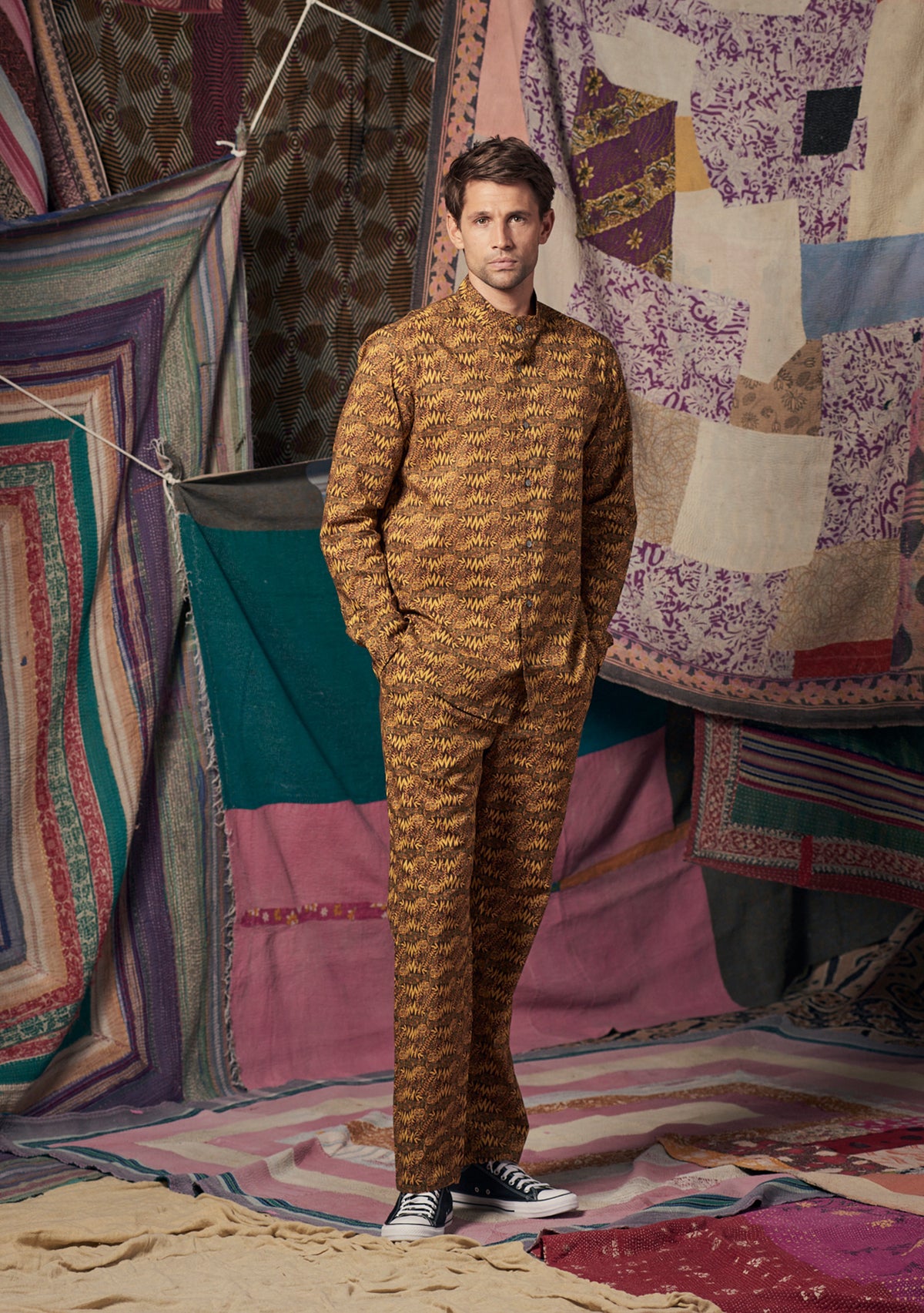 Mens Pablo Pants Bengal Tiger Linen