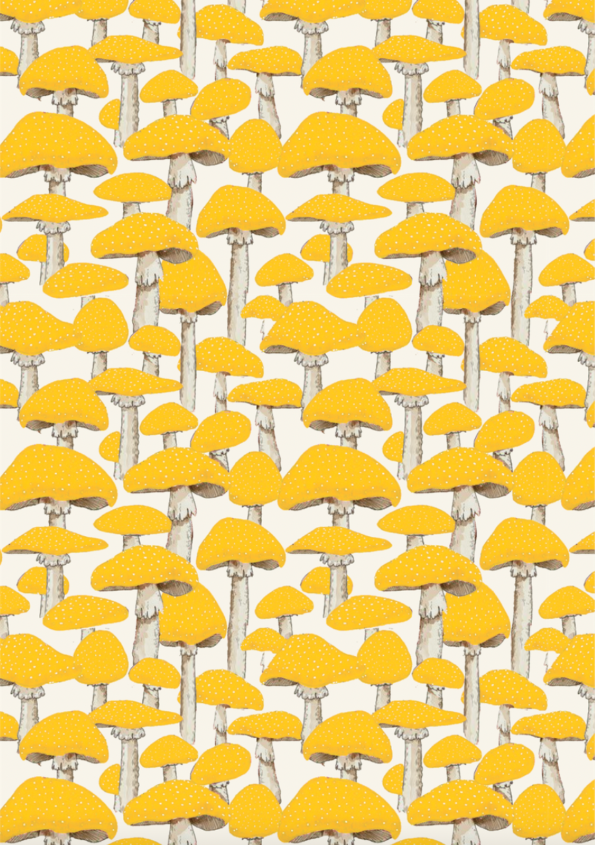 Fern Pants Yellow Mushroom