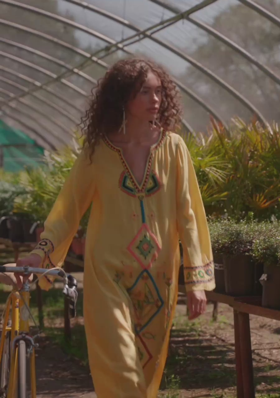 India Kaftan Yellow