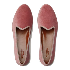 Pink Velvet Soft Venetian Slipper