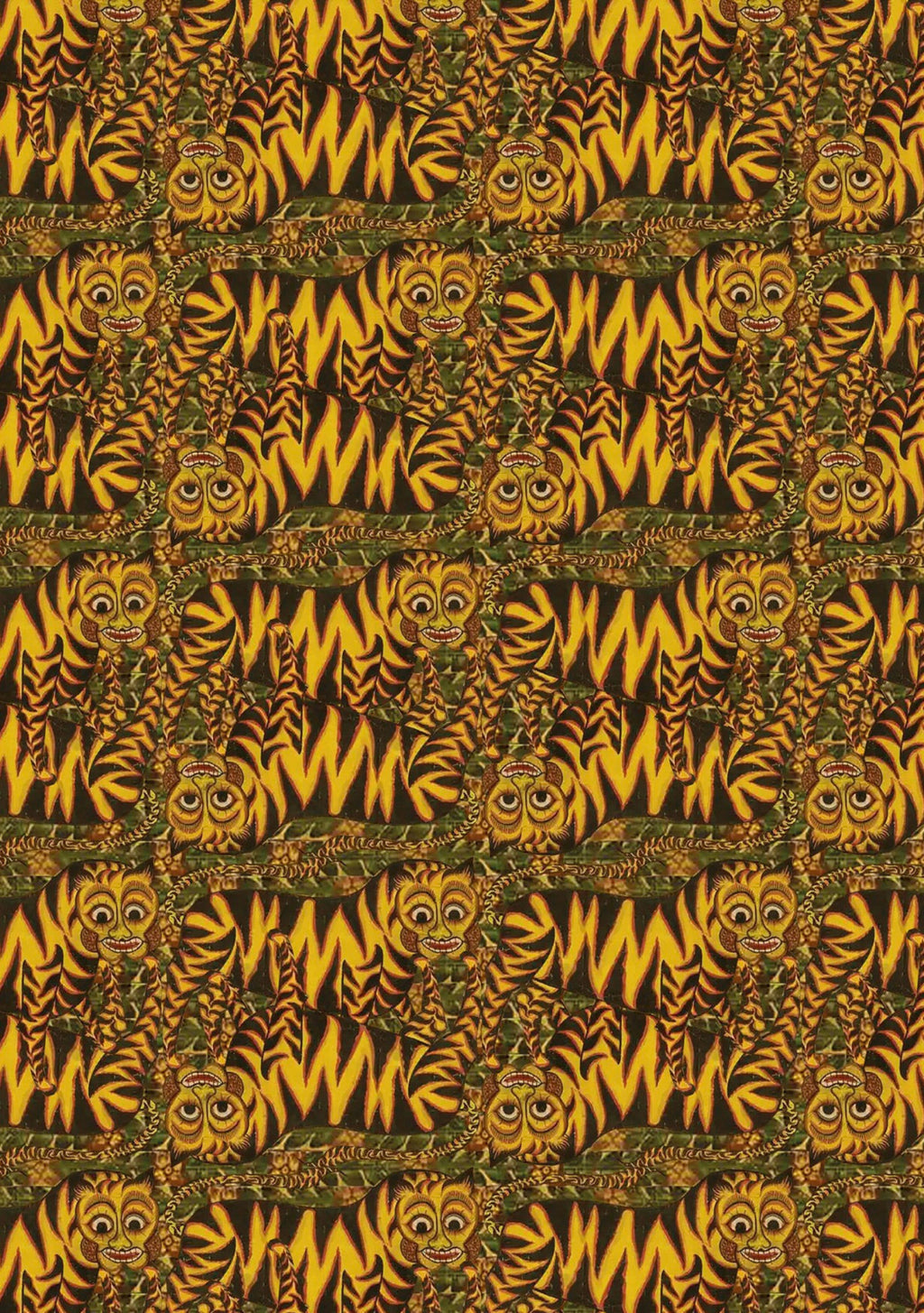 Silk Embroidered Dress Bengal Tiger