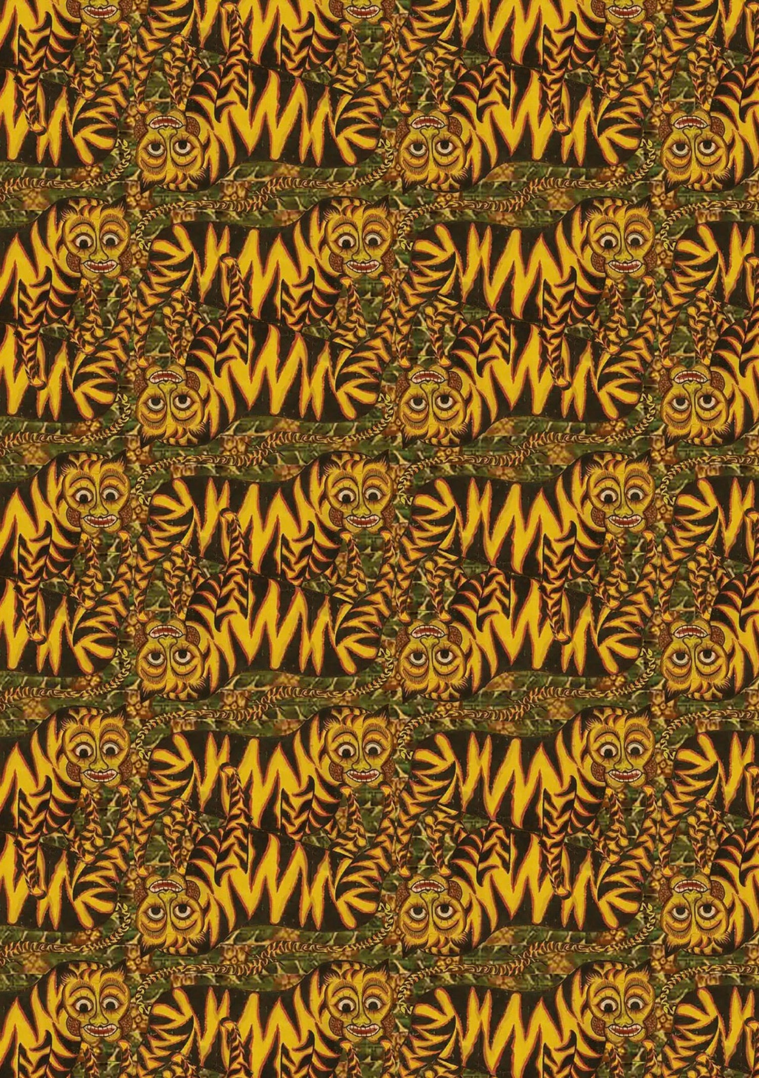 Silk Embroidered Dress Bengal Tiger