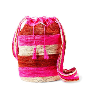 Rainbow Fique Mochila Red and Pink