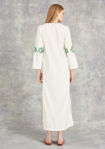 Jasmine Necklace Dress White