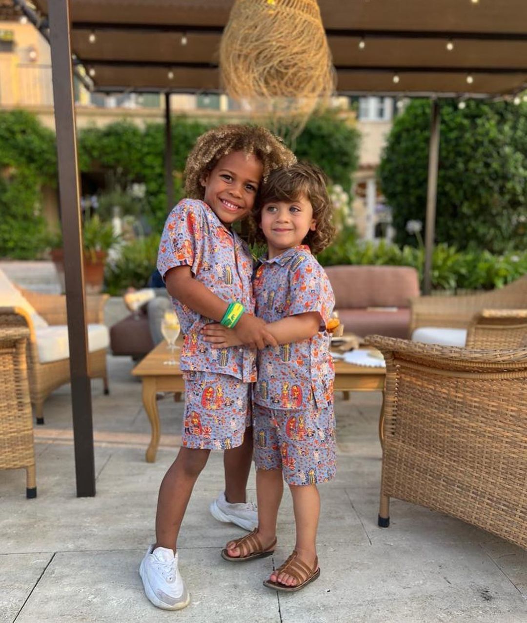 Kids Aryo Shirt and Otto Shorts Bihar Blessings Periwinkle