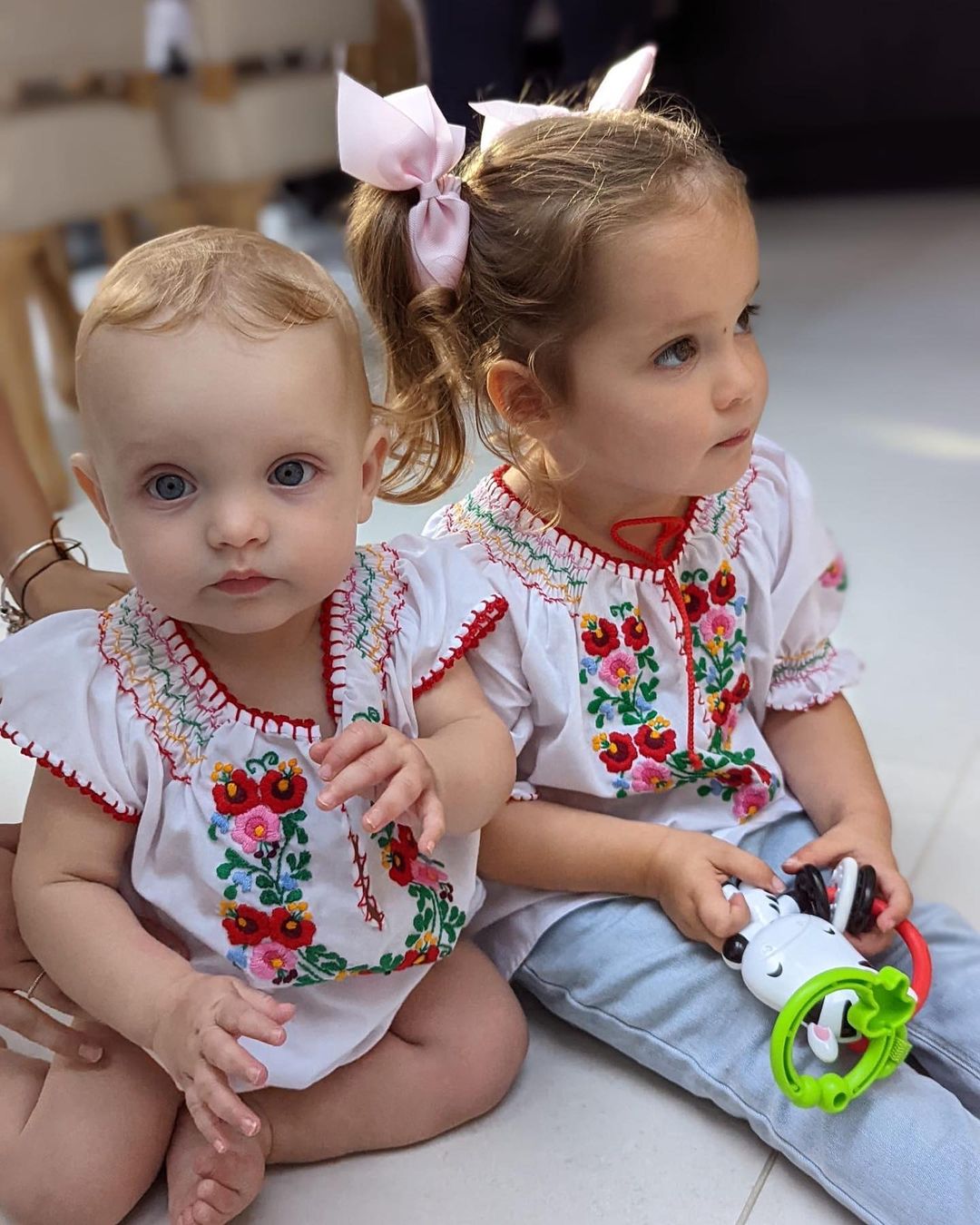 Kids Dora Blouse White with Multi