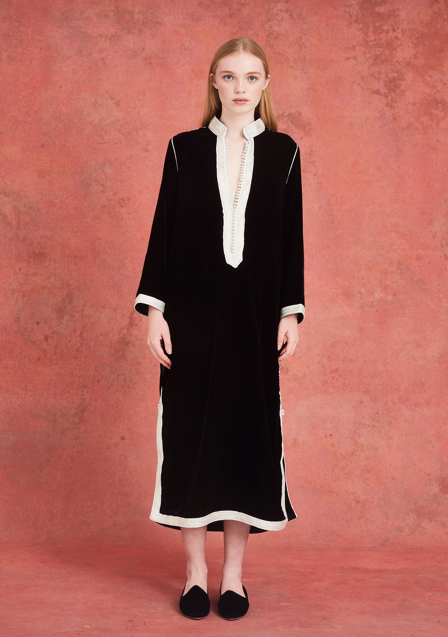 Alia Dress Black with Ivory