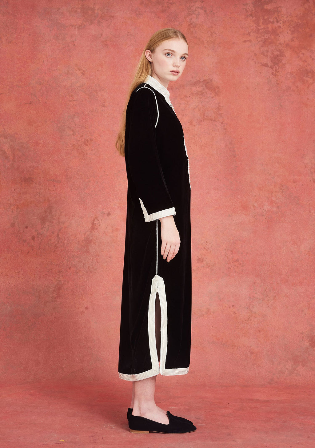 Alia Dress Black with Ivory