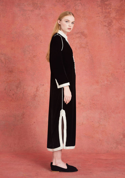 Alia Dress Black with Ivory