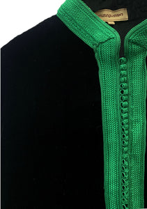 Alia Jacket Black with Green