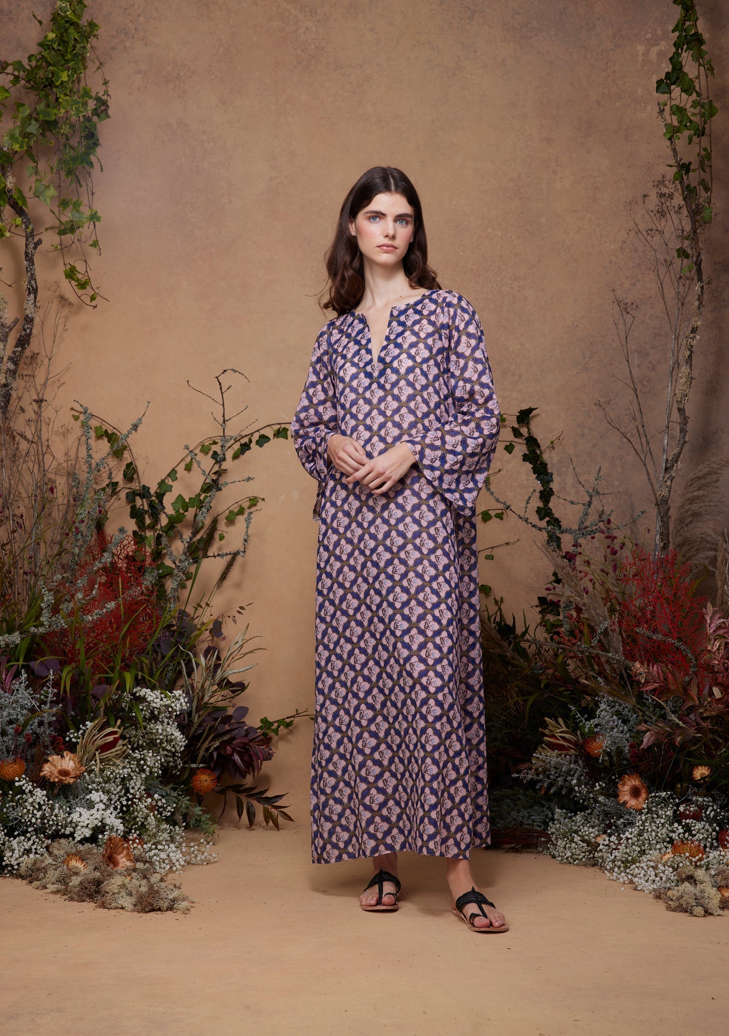 India Kaftan Smoking Tiger