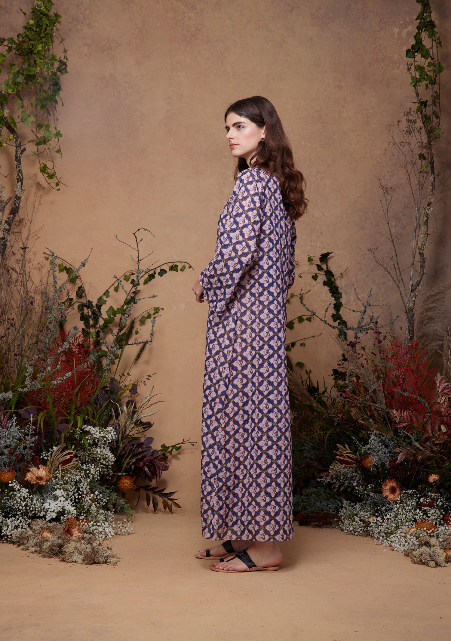 India Kaftan Smoking Tiger