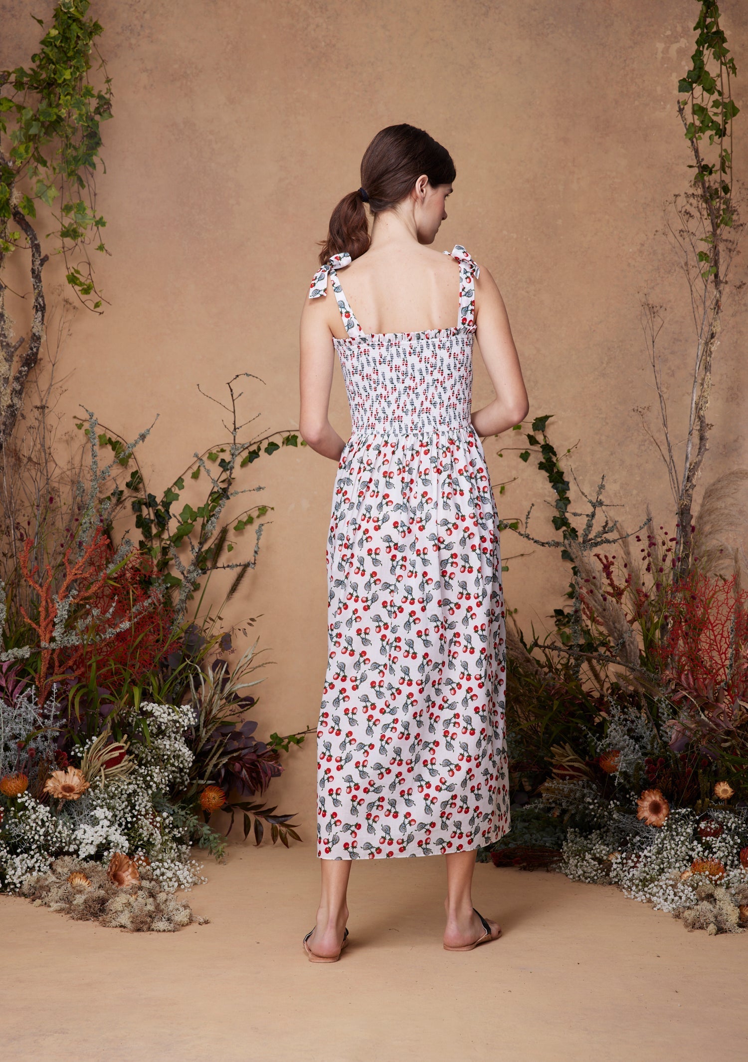 May Dress Berry Snail White