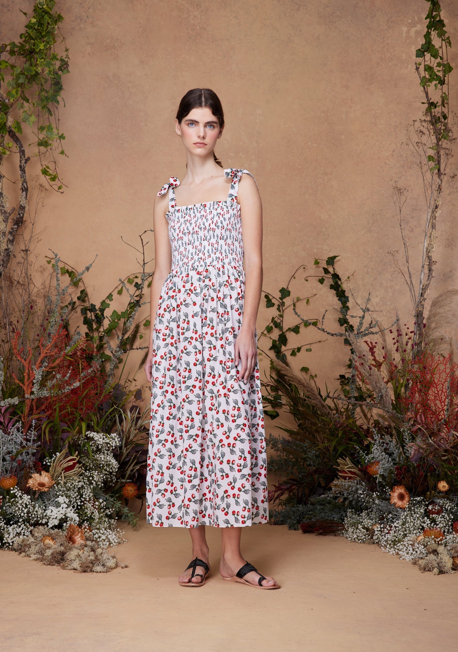 May Dress Berry Snail White