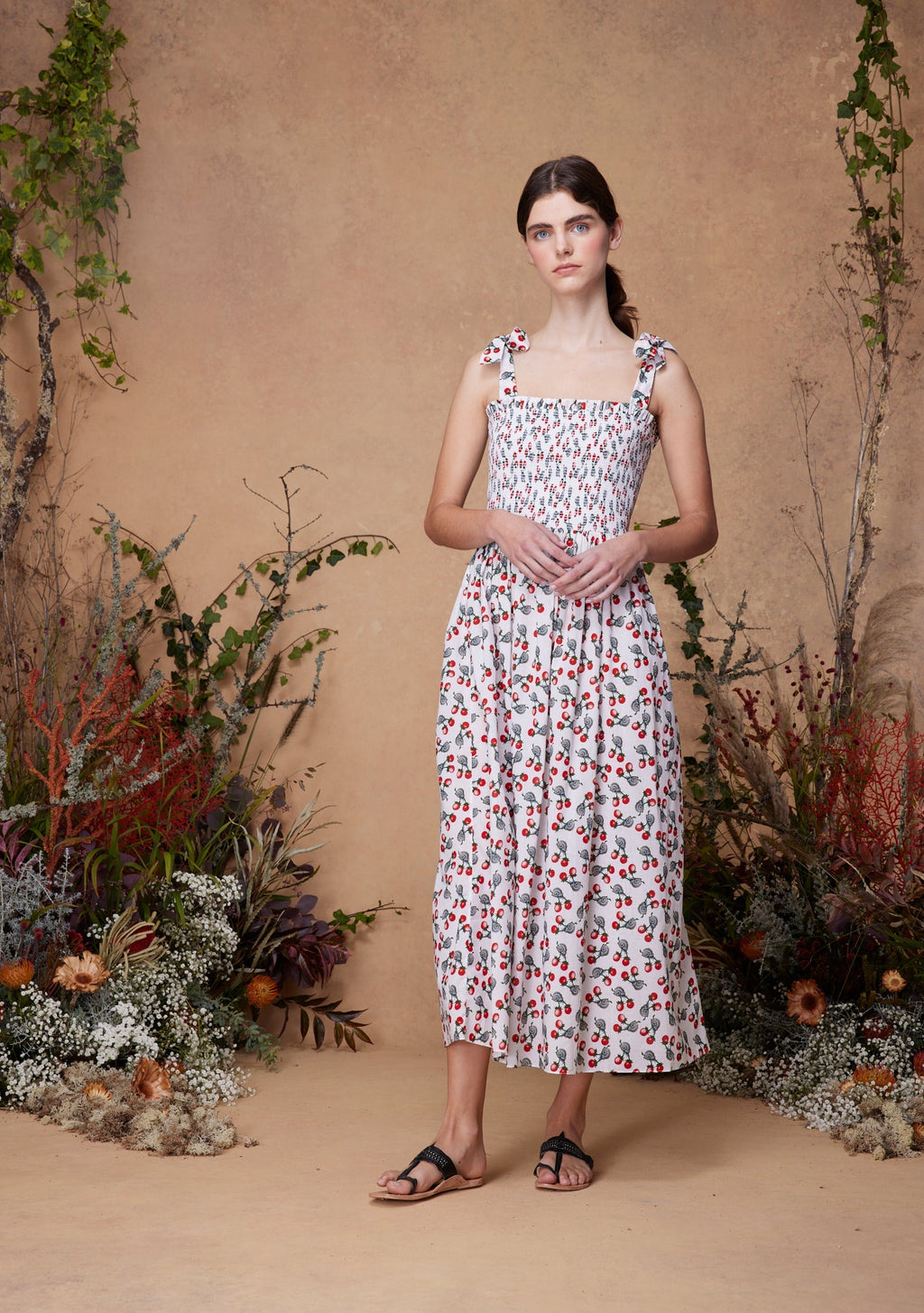 May Dress Berry Snail White