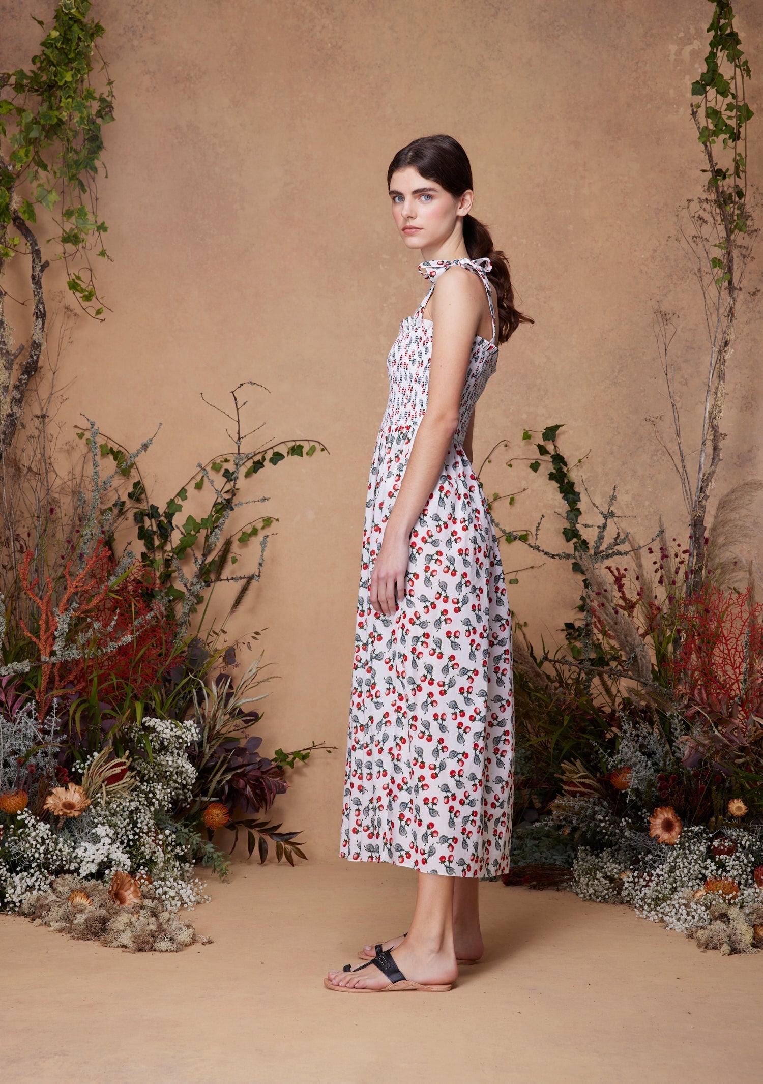 May Dress Berry Snail White