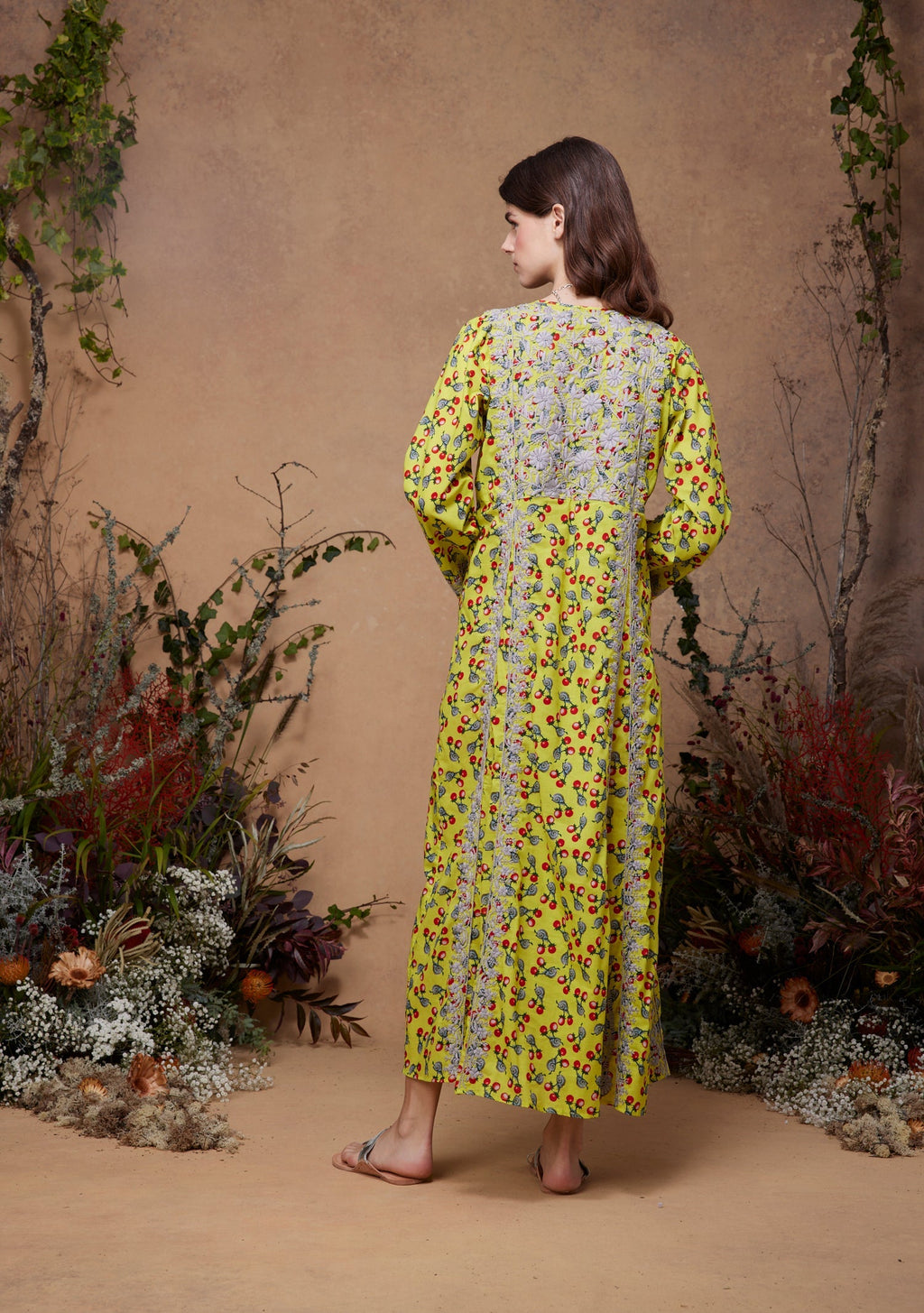 Cotton Embroidered Dress Berry Snail Acid