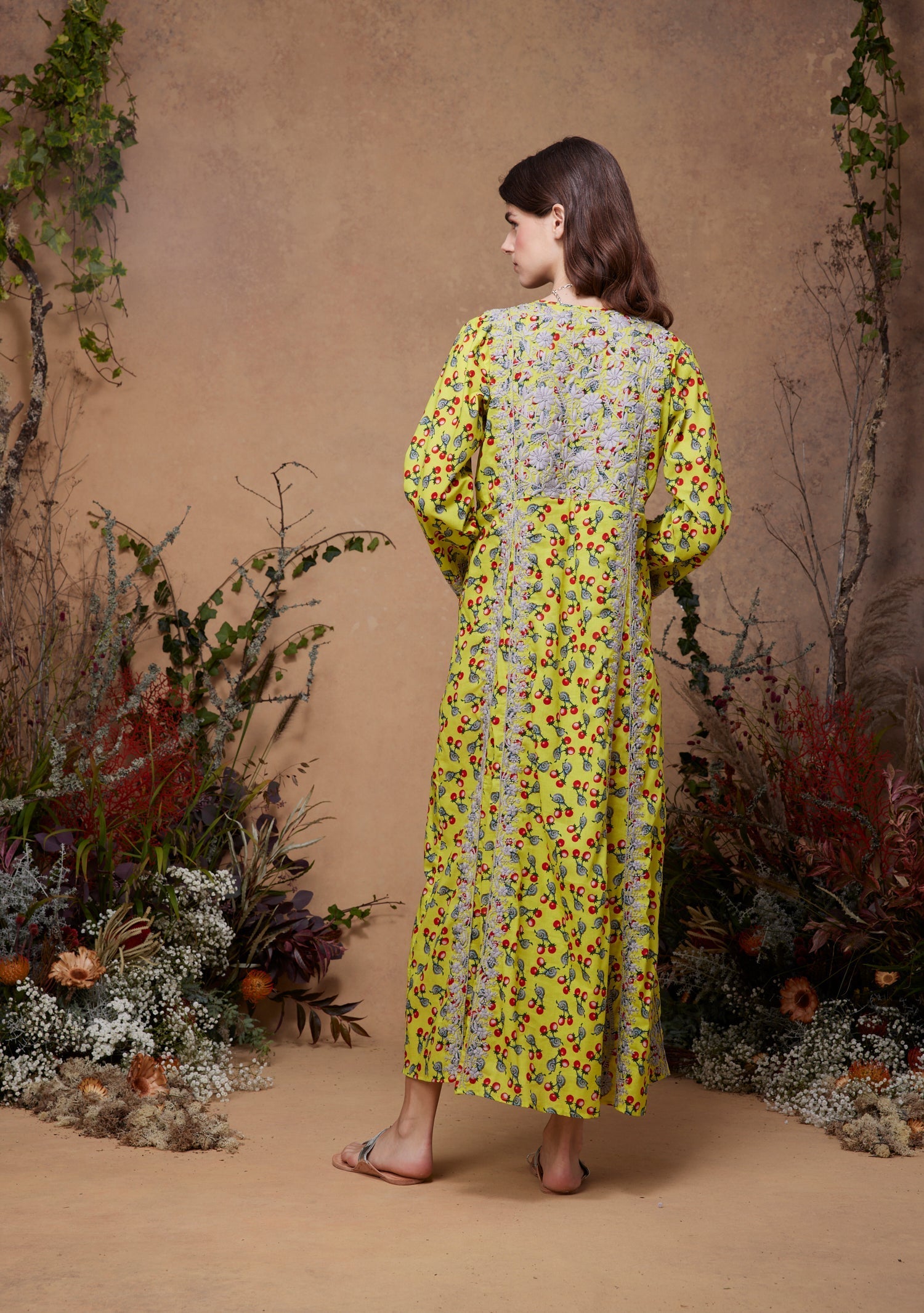 Cotton Embroidered Dress Berry Snail Acid